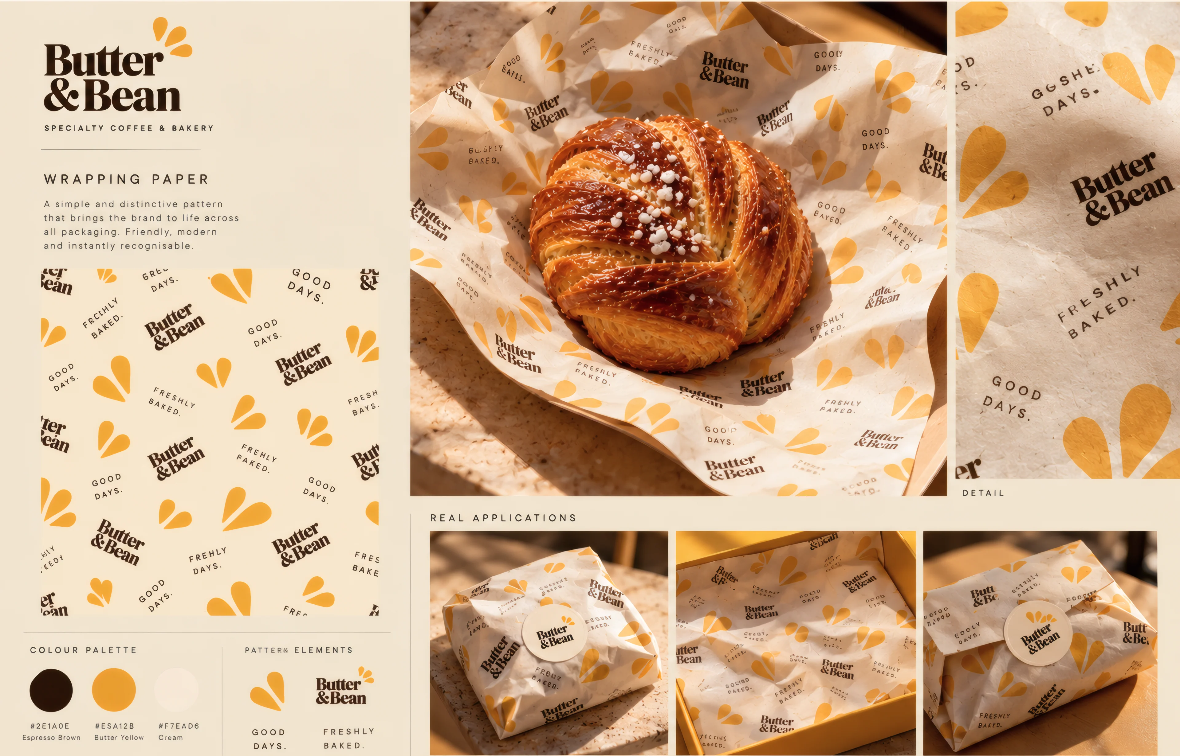 Wrapped in warmth — pastry wrap, bags and pattern details