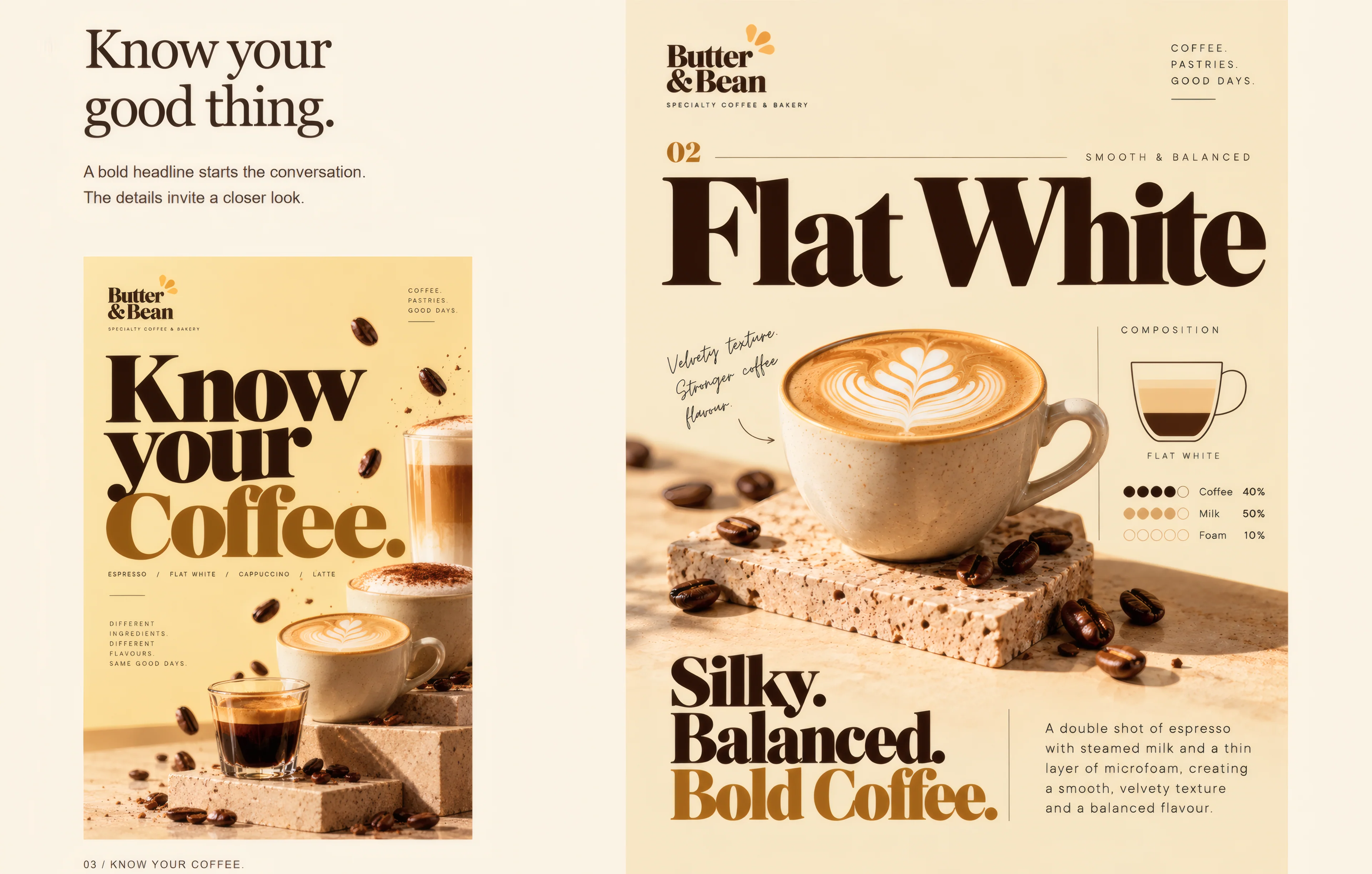 Social posts: Know your good thing, Flat White, and a latte announcement