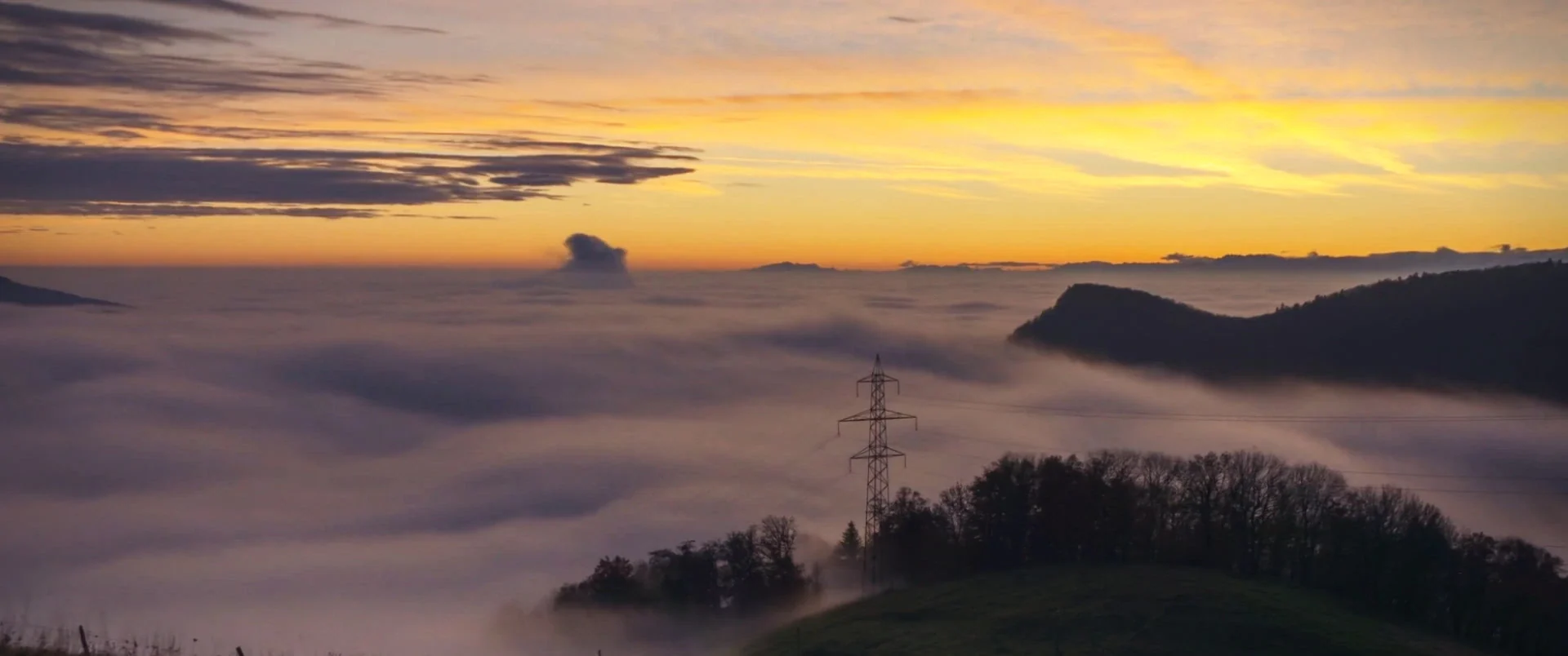Sea of clouds at dawn